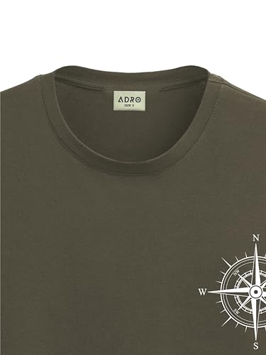 Image of ADRO Unisex 100% Cotton Regular Tshirt | Printed | Graphic Printed | Chest Printed