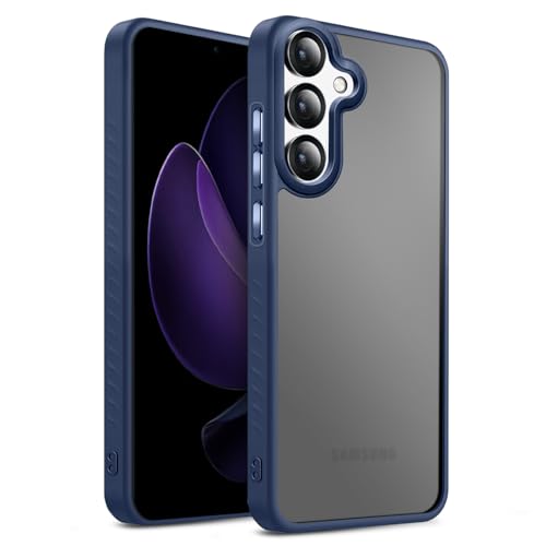 Image of KARWAN️ Shockproof Back Case Cover for Samsung Galaxy S25 | Camera Protection Bump |Shockproof Back Case Cover for Samsung Galaxy S25 - Blue