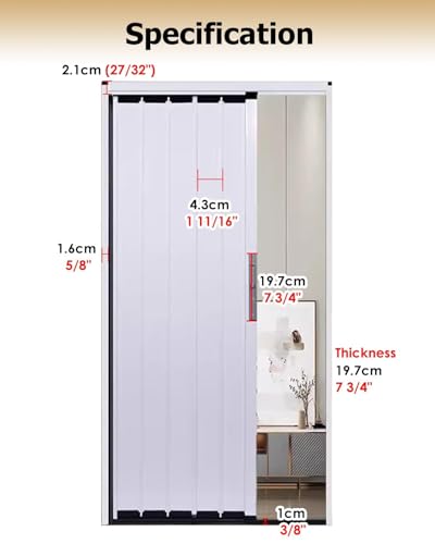 Versenkbare Falttür - Platzsparende Akkordeontür Für Schränke & Durchgänge