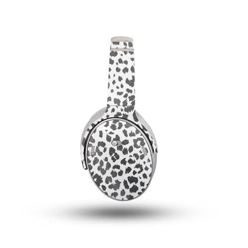Image of Glossy Glitter Headphone Skin Compatible with Bose QuietComfort Headphones (2023) - Snow Leopard Print - Premium Vinyl Protective Wrap Decal Cover - Easy to Apply | Crafted in The USA by MightySkins
