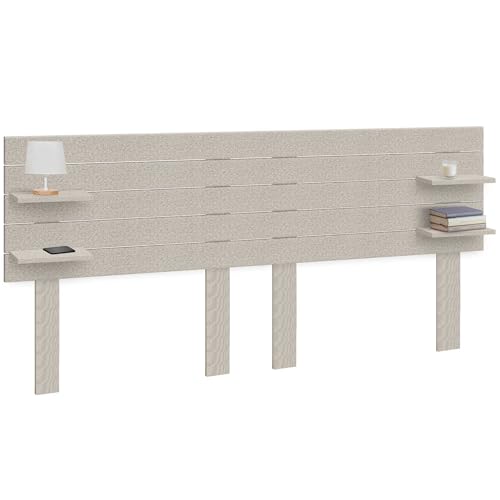 DHOME Cabecero con Estantes de Madera reciclada