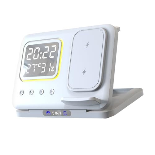 Soporte de carga rápida para reloj de teléfono con reloj LED digital
