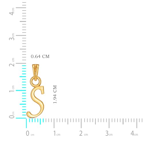 Image of Joyalukkas 22K 916 Purity Gold Alphabet S Pendant for Women