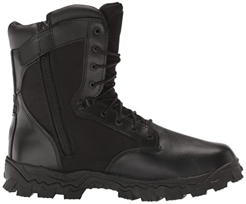 Rocky Duty Men's Alpha Force 8" Zipper Boot,Black,10.5 W #TOP5