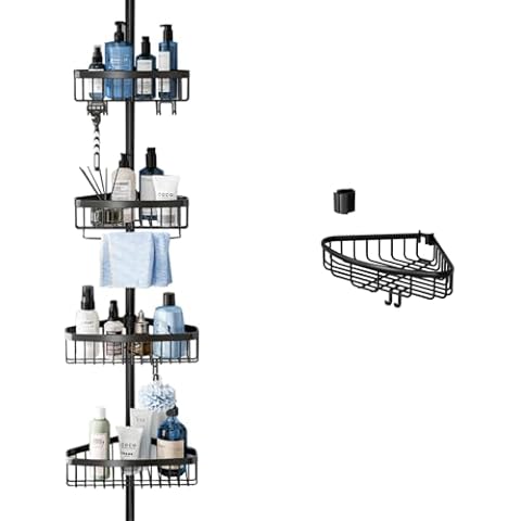 ESSEME Corner Shower Caddy Tension Pole Cover