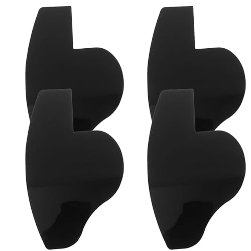 TOGEVAL Outil de Mise Ligne des Cheveux pour Hommes Carte d'Amélioration Ligne des Cheveux en Plastique Noir 4 Pièces pour Application de Spray Fibres Capillaires et Mise de Barbe