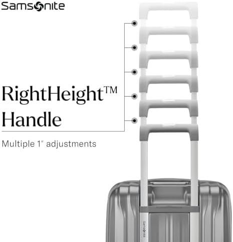 Samsonite Uplift Hardside Spinner Suitcase, 22" Expandable, Polycarbonate (PC), 2 Handles, 4 Wheels, Water Resistant, Solid Pattern, Eco-friendly Recyclex Interior
