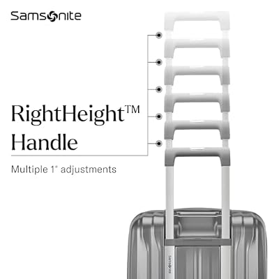 Samsonite UpLIFT Large Checked Hardside Luggage with Spinner Wheels - Airline-Approved, TSA Lock, Adjustable Handle System - Polycarbonate Hard Suitcase for Ultra Lightweight Travel - Silver Shimmer