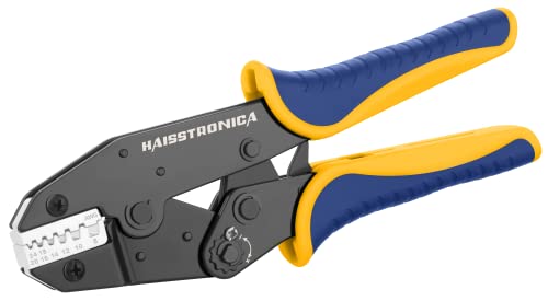 haisstronicaフェルール端子圧着ペンチ圧着工具 AWG24-8(0.2~8.37mm²)電工用フェルールラチェット圧着ペンチ