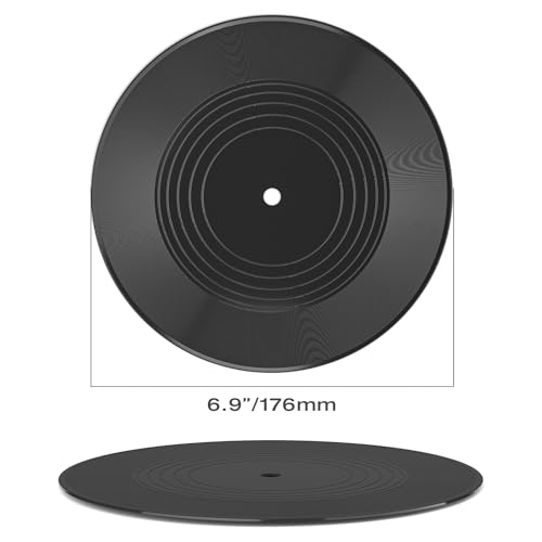 Facmogu 12PCS Blank Vinyl Records, 7 Inch Fake Vinyl Records Decor for Wall Aesthetic, Vintage Blank Records Props for Music Party Wedding Artist Studio, Discs Hip Hop Rock 70s 80s 90s Retro Decor
