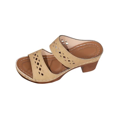 Sandales confortables pour femme contre les pieds fatigués avec double bande large