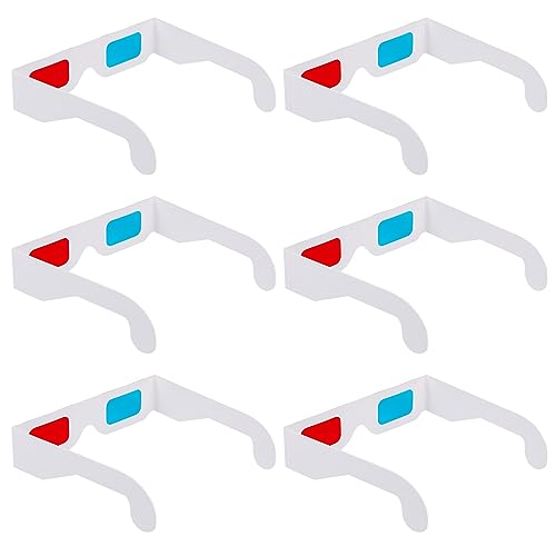Hemobllo 30pcs Disposable Cardboard Glasses and Lenses for Movies Theaters and Games for Boys and Girls and Adults Enjoy Viewing