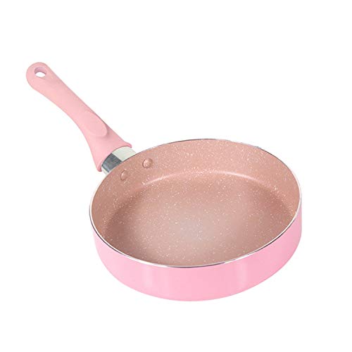 68Inch Nonstick Deep Frying Pan Aluminium Grill Skillet For Pancake Egg Steak Pans Kitchen Gas Induction Cooker6 InchPink