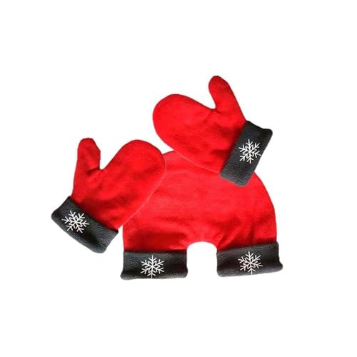 Factorys 3 Pcs Paar-Handschuhe, Paar-Winterhandschuhe Partnerhandschuhe Winter dicker warmer Handschuh Polarfleece Bestickung Paar-Tunnelhandschuhe