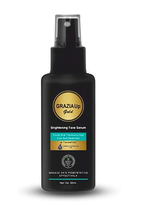 Image of Gra -zia Up Anti-aging Serum for wrinkle free and brightening skin With Hyaluronic acid, Glycolic & 20% Vitamin C | Paraben Free, SLS Free| For All Skin Type, 30ML