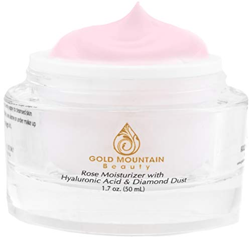 Anti Aging Face Cream Moisturizer - with Rose Scent, Hyaluronic Acid and Diamond Dust, Anti-Aging Anti-Wrinkle Night Cream for Woman and Men, Skin Care