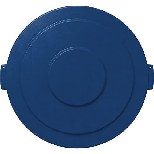 Image of SPARTA Bronco Lid for 20 Gal. Trash Can, Durable, Food-Safe, NSF and HACCP-Compliant, Lid for Commercial Use (Container Sold Separately - Fits Bronco Only), Polyethylene, 20 Gallon, Blue (Pack of 6)