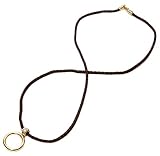 Calabria Eyeglass Necklace in Brown with Gold Diamond Loop 29'inch