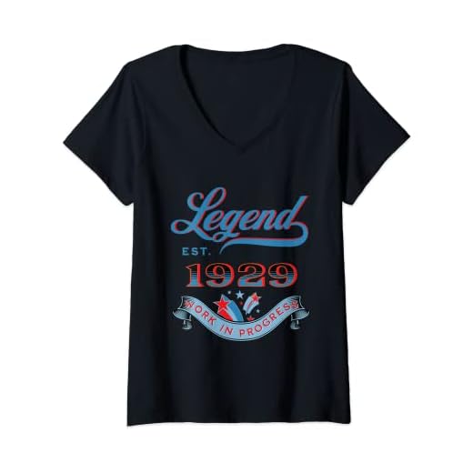 Mujer Leyenda Est 1929 Trabajo En Progreso Cumpleaños Camiseta Cuello V