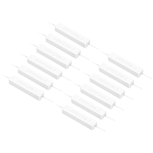 Résistance ciment ceramique 20k Ohm PATIKIL 20W pour circuit imprime audio TV lot de 12