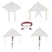 Yardwe 4 Set Fai da Te per Bambini Aquiloni con La Linea di Kite Aquilone Fare Kit in Bianco di Una Colorazione Aquilone per I Bambini I Bambini