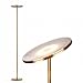 Brightech Sky LED Torchiere Super Bright Floor Lamp - Contemporary, High Lumen Light for Living Rooms & Offices - Dimmable, Indoor Pole Uplight for Bedroom Reading - Brass