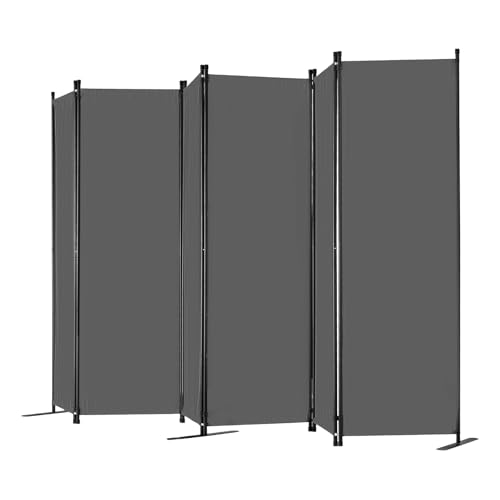 VEVOR Room Divider, 6 Panel Room Divider, Folding Privacy Screen and Portable Partition Divider for Room Separation, Freestanding Room Partitions for Office, Bedroom, Study, Grey by VEVOR - Used condition - Image 9