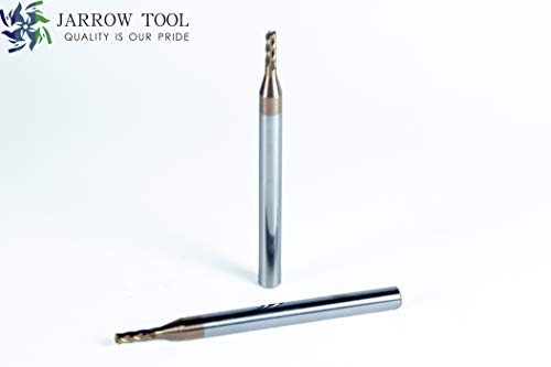 Image of Square End Carbide Mill Set (Pack of 5) - 3 /32 End Mill for Alloy Steels /Hardened Metals - 4 Flute TiAlN Coated Square Nose Milling Set for CNC Machine Milling Tools