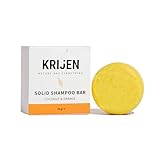 Krijen Vegan-Festes Shampoo mit Kokosöl & Orangenöl – Volumenaufbauend für feines & normales...