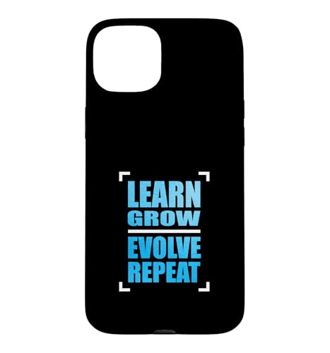 Blue Color Learn Grow Evolve Repeat �u���[�O���t�B�b�N �X�}�z�P�[�X iPhone 15 Plus �p