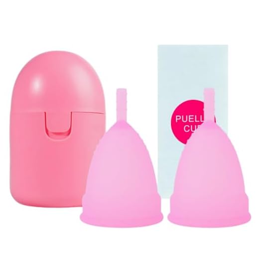 Esterilizador de Copo Menstrual com 2 Copos Menstruais Reutilizáveis Tamanhos S e L, Kit de Higiene Íntima para Mulher Atual, Praticidade e Eficiência.