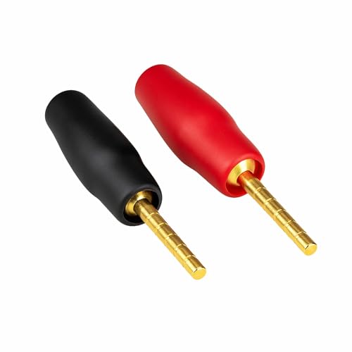 Image of MX 2 mm Banana Plug Male Connector -Speaker Plugs Crimping Type, 2 Pcs | Gold-Plated Connectors for Multimeter, Power Supply, Speaker Wire Amplifier