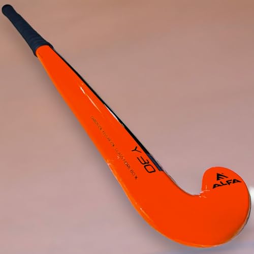 Image of A L F A Y30 Limited Edition Carbon, Kevlar and Glass Fibre Composite Hockey Stick with Stick Bag (Orange, 37 Inch)