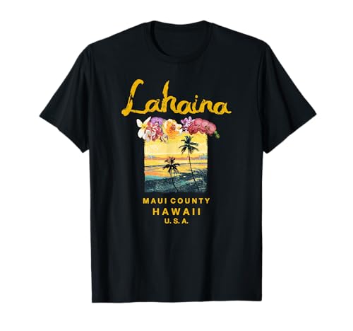 Maui Lahaina Hawaii Vintage Hawaii Camiseta