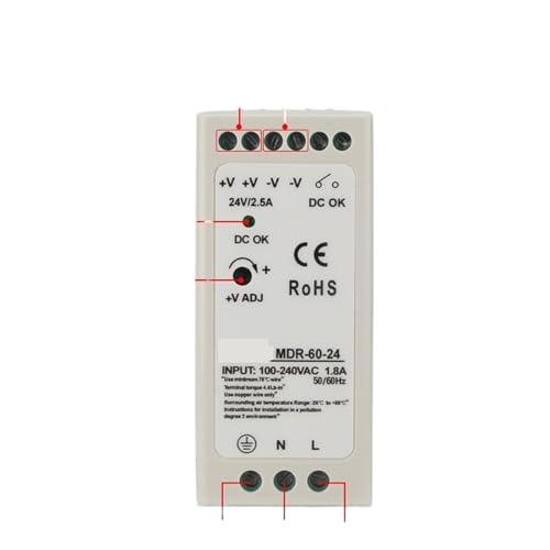 Alimentation rail DIN 24V 12V MDR pour automatisation industrielle - 4