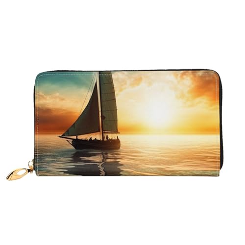 Boat Women's Wallet Large Capacity Credit Card Holder Zip Phone Clutch Ladies Travel Purse