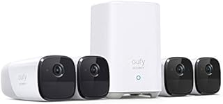 eufy Security, eufyCam 2 Pro Wireless Home Security Camera System, 4-Cam Kit, HomeKit Compatibility, 2K Resolution, 365-Day Battery Life, No Monthly Fee