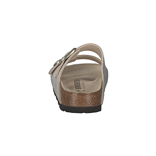 Image of Birkenstock Arizona Eva Mules /Clogs Men Black Mules Shoes, White Gold, 4.5 UK