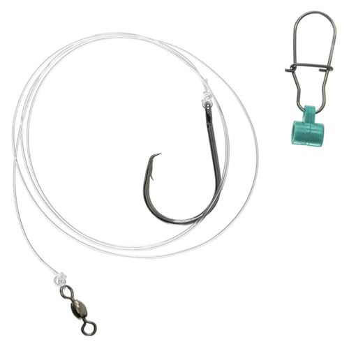 Set de 3 rigs slider para pesca en agua salada con anzuelo de acero miniatura 1