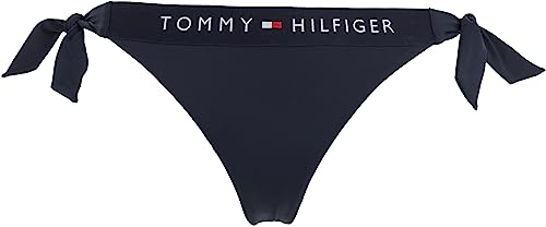 Tommy Hilfiger Bas de Bikini à Nouer sur Le Côté Femme Side Tie Cheeky Bikini Sport, Bleu (Desert Sky), L