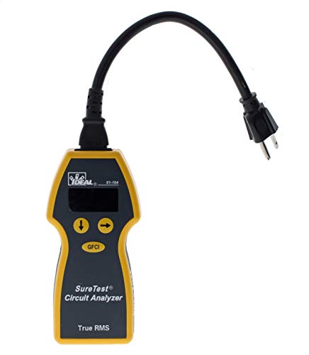 IDEAL Electrical 61-164 SureTest Circuit Analyzer, CATIII 300V AC,Yellow, 6.4 in. x 3 in. x 1.4 in.