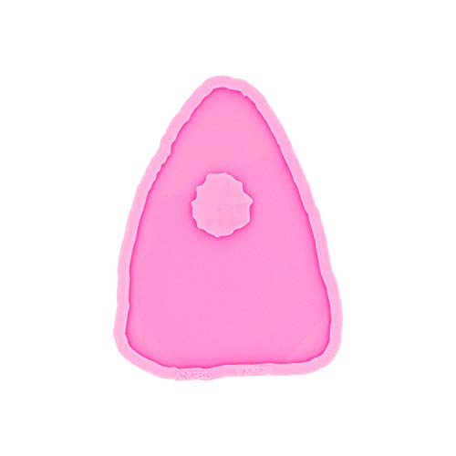 Super Glossy Silicone Coaster Molds Irregular Triangle Resin Coaster Silicone Mold Coaster Epoxy Resin Molds for Making Agate Coasters DIY Hollow Silicone Coaster Mold Craft Home Decoration
