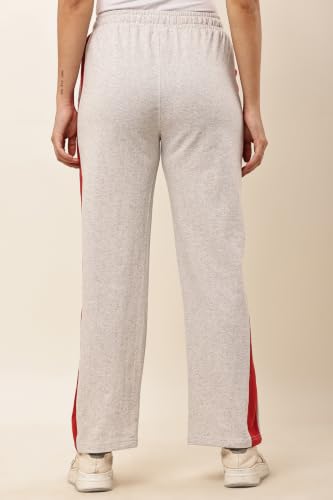 Image of Women's Loose Fit Track Pants - Polycotton Joggers with Elastic Waistband & Side Pockets | Lower Comfortable for Gym, Running & Casual Wear