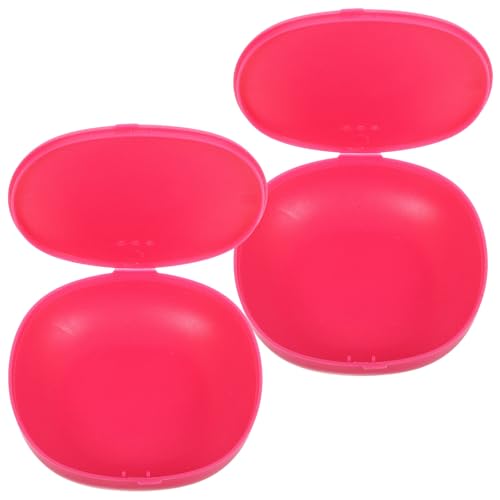 MALUGOGO 2 cajas de almacenamiento de silicona rosa para tazas menstruales portátiles que mantienen las copas menstruales limpias y seguras, contenedor de viaje
