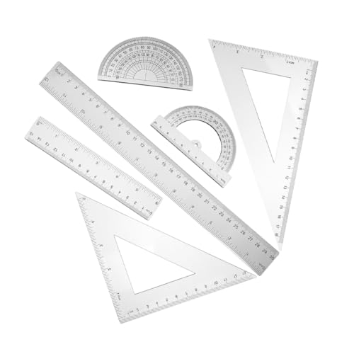 Veemoon 6er Set Geometrie-Set Messwerkzeuge