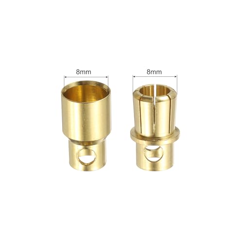Conectores Banana 4 pares 8mm macho y hembra miniatura 2
