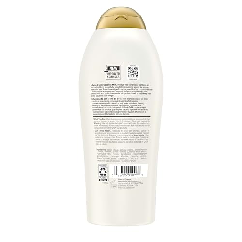 OGX Nourishing + Coconut Milk Conditioner, Hydrating & Restoring Conditioner Moisturizes for Soft Hair After the First Use, Paraben-Free, Sulfate-Free Surfactants, 25.4 fl. oz - image 7