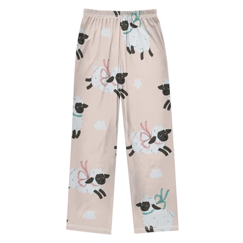 Leaping Lamb Boys Pants Boys Athletic Pants Long Pant for Boywith Pockets Wide-Leg Size 6-14Y2