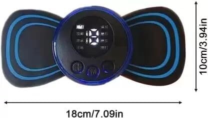 New Trending Full Body Mini Butterfly TENS Massager With 8 Modes, 19 Levels Electric Rechargeable Portable EMS Patch for Shoulder, Neck, Arms, Legs, Neck
