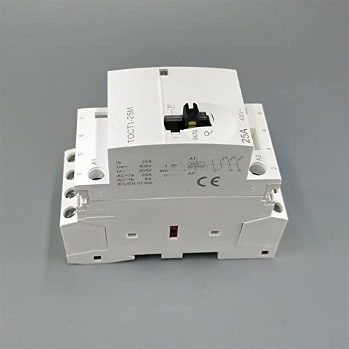 Contacteur modulaire 4p 25a 220v tect1 interrupteur manuel AC - 4